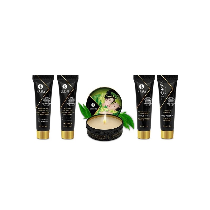 Zestaw akcesoriów - Shunga Geishas Secret Kit Green Tea